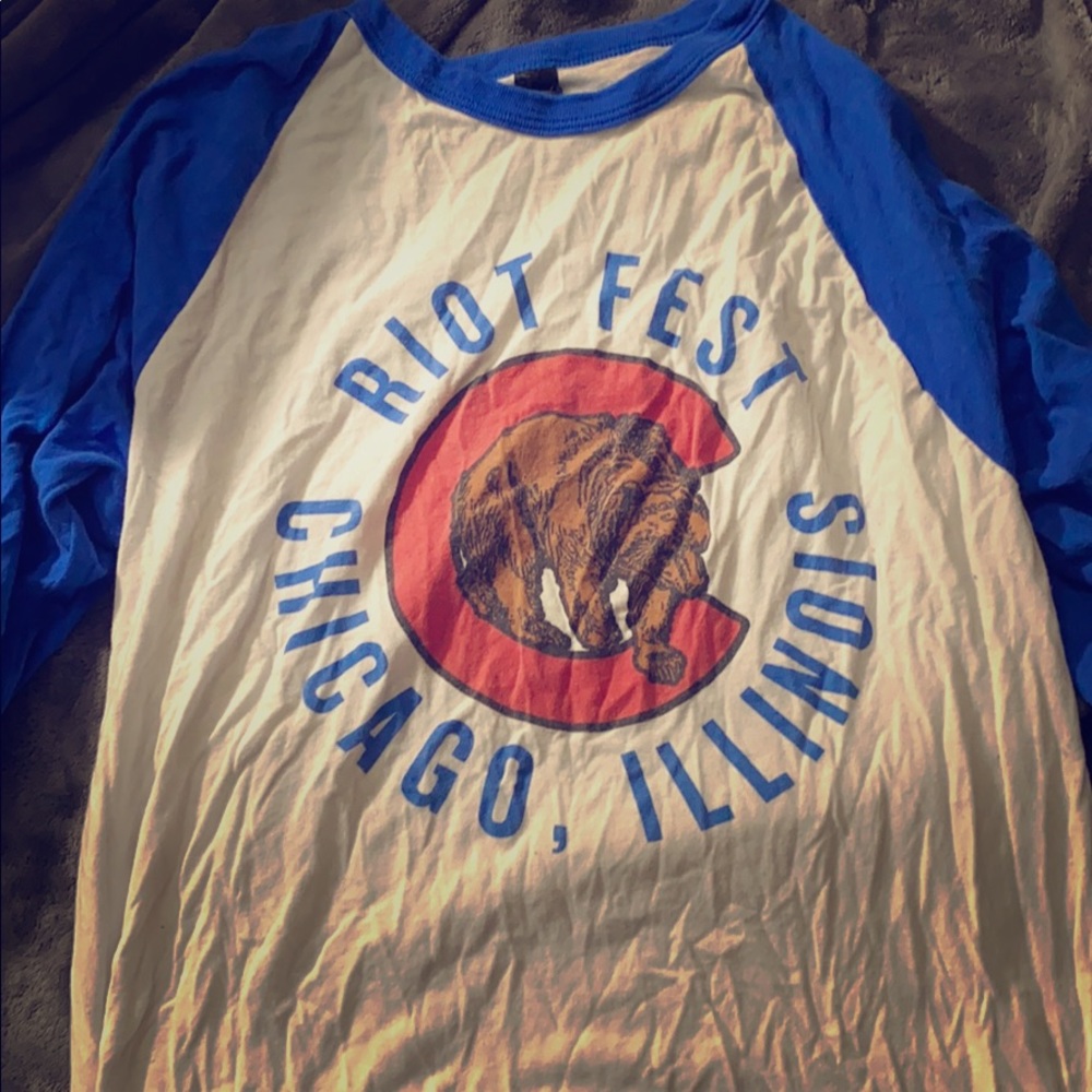 Riot Fest 2016 Chicago baseball Henley top